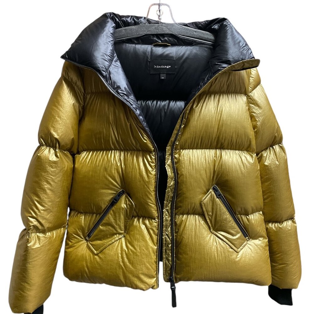 Mackage Gold Mirri-M Down Jacket w/ Detachable Scarf